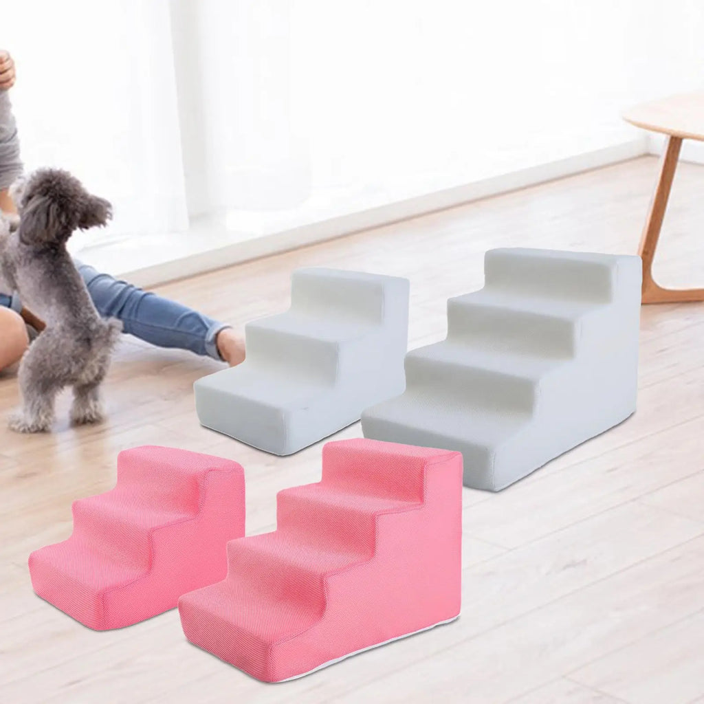 High Density Pet Steps Ladder Cat Ramp Balanced Pet Steps Dog Steps for Sofa Small Dogs and Cats Couch High Beds Puppy Supplies Zpaxo