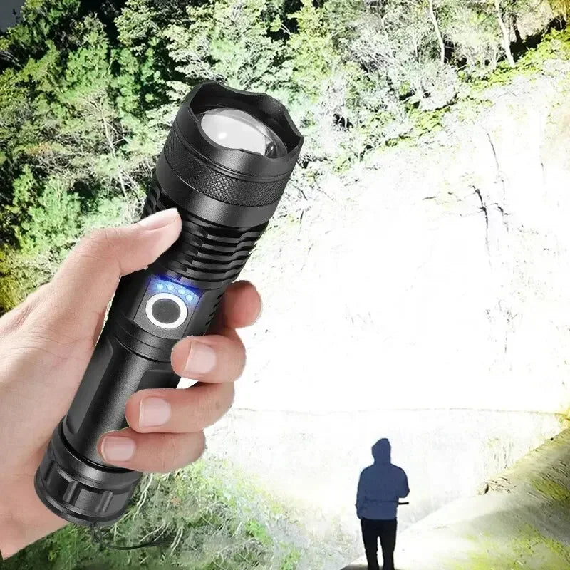 ESMARTER P50 LED Flashlight – 5-Mode Zoomable USB Torch