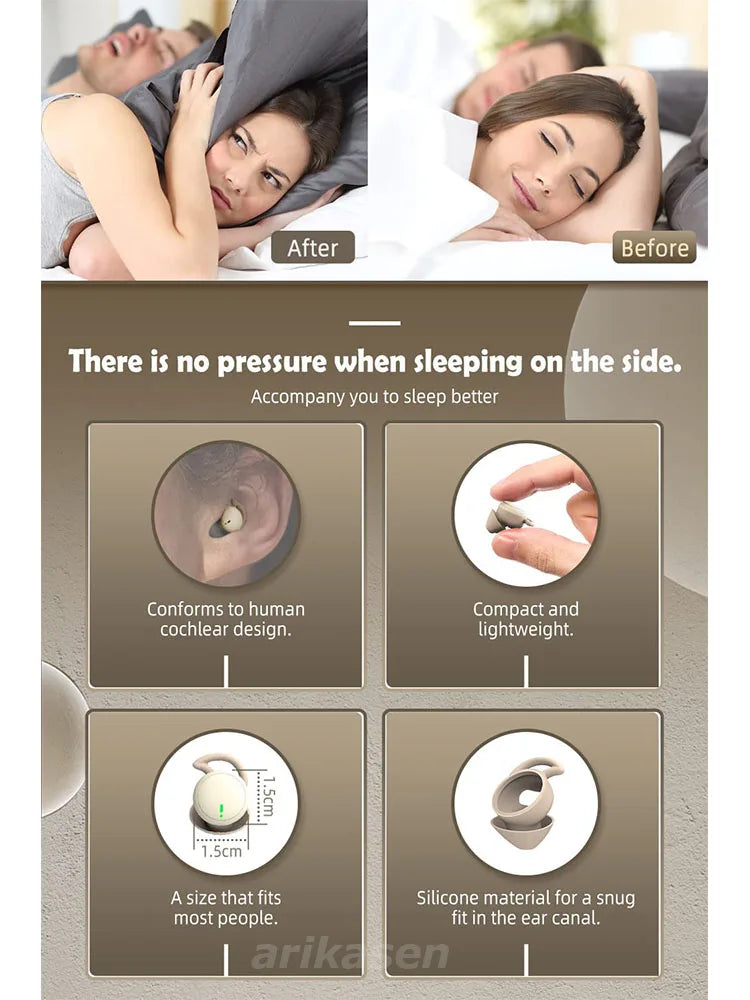 Wireless Earbuds Sleeping Invisible Small Bluetooth Earphones Mini