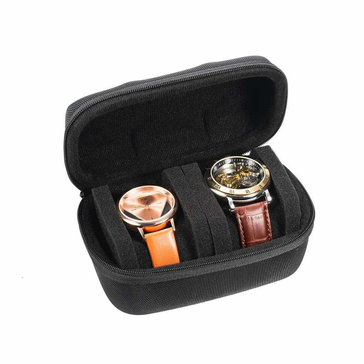 5-Slot Watch Travel Case – Portable Watch Box Organizer Watch Travel Case Zpaxo 2 Slot