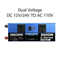8000W Solar System DC12V/24V to 110V/220V Off-Grid Inverter System 100A Controller 500W Panel for Home RV Camping CE Certified Zpaxo only Inverter 110V