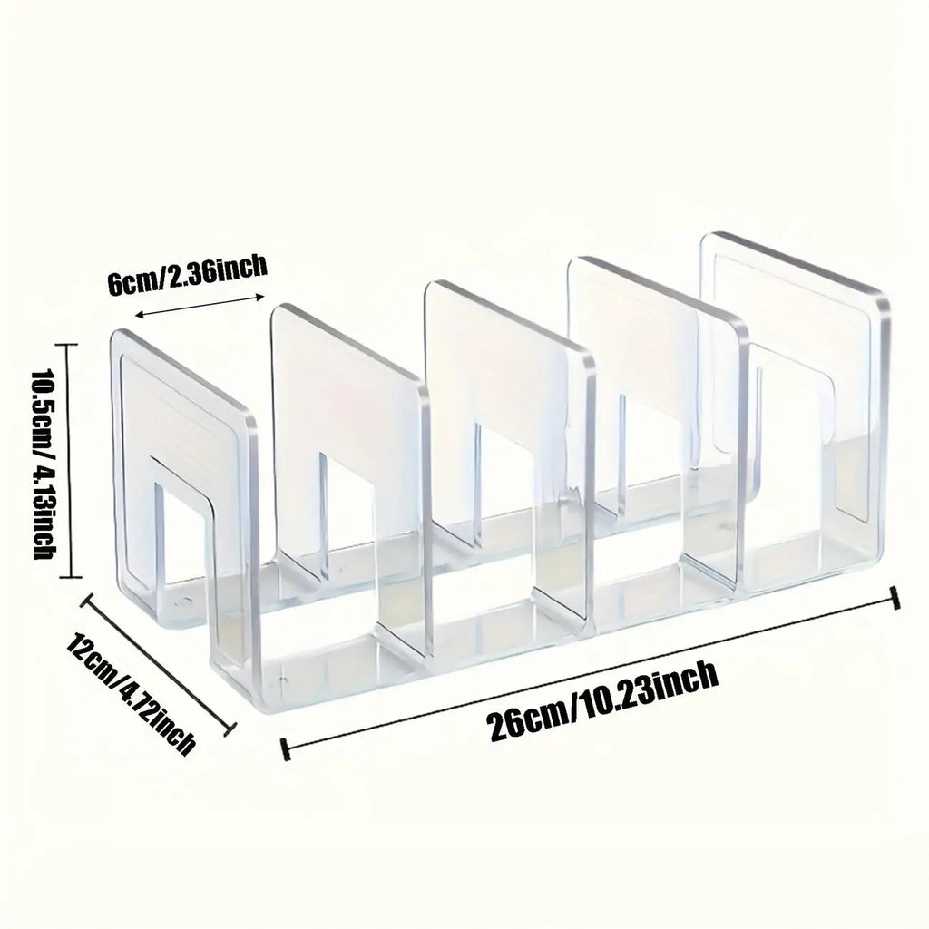 2-piece transparent storage-4-compartment closet storage with partition | for storing handbags, ties, scarves and accessories. Zpaxo