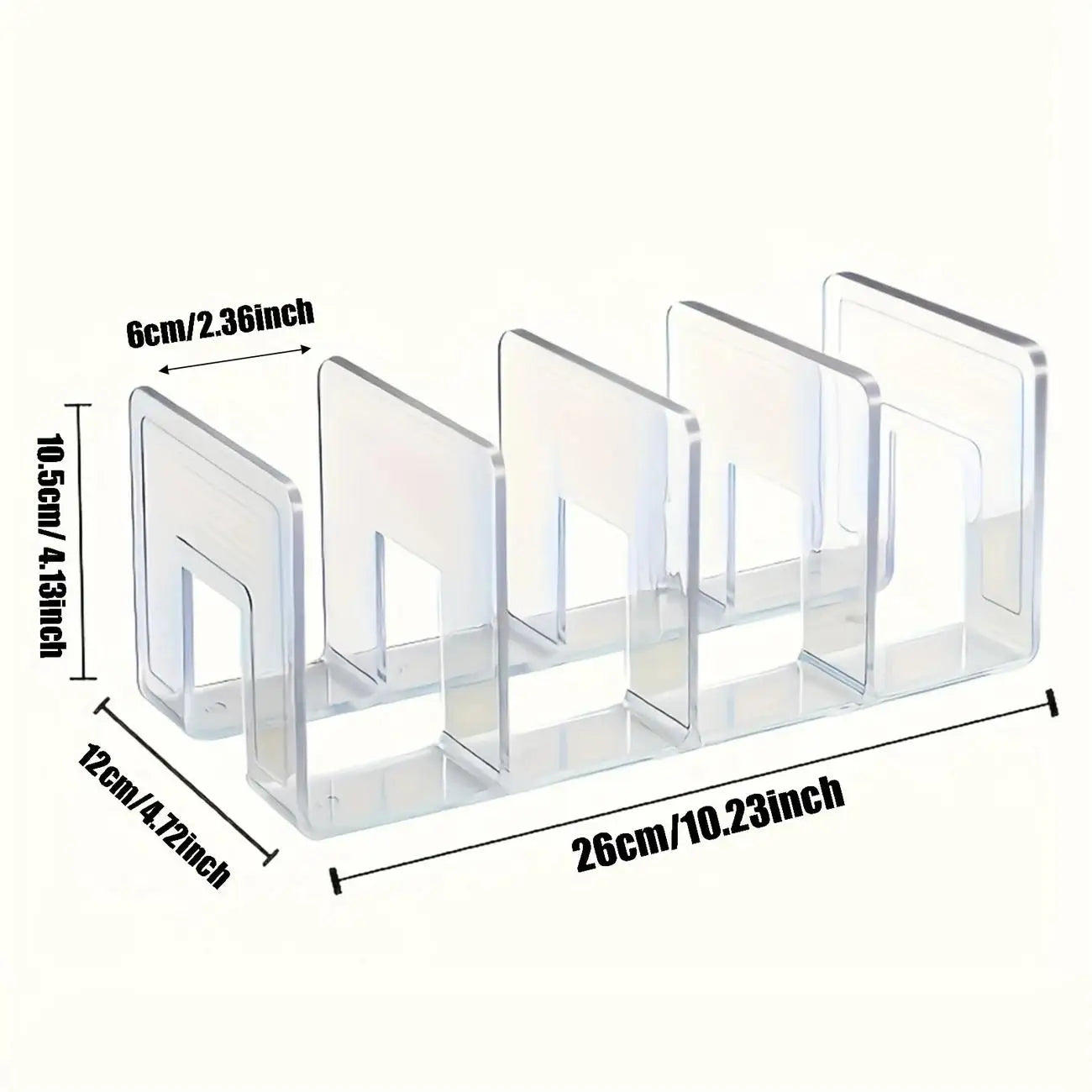 2-piece transparent storage-4-compartment closet storage with partition | for storing handbags, ties, scarves and accessories. Zpaxo