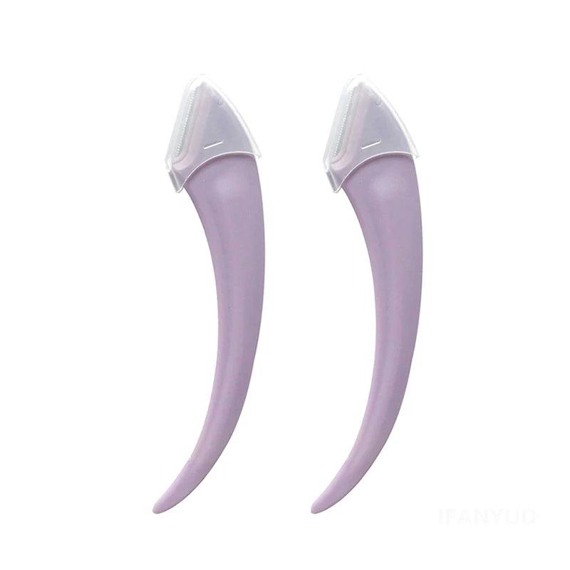 Eyebrow Razor Eyebrow Trimmer Scissor Beauty Products for Women Eyebrow Scissors with Comb Stainless Steel Beauty Makeup Tools Zpaxo 2Pcs Purple
