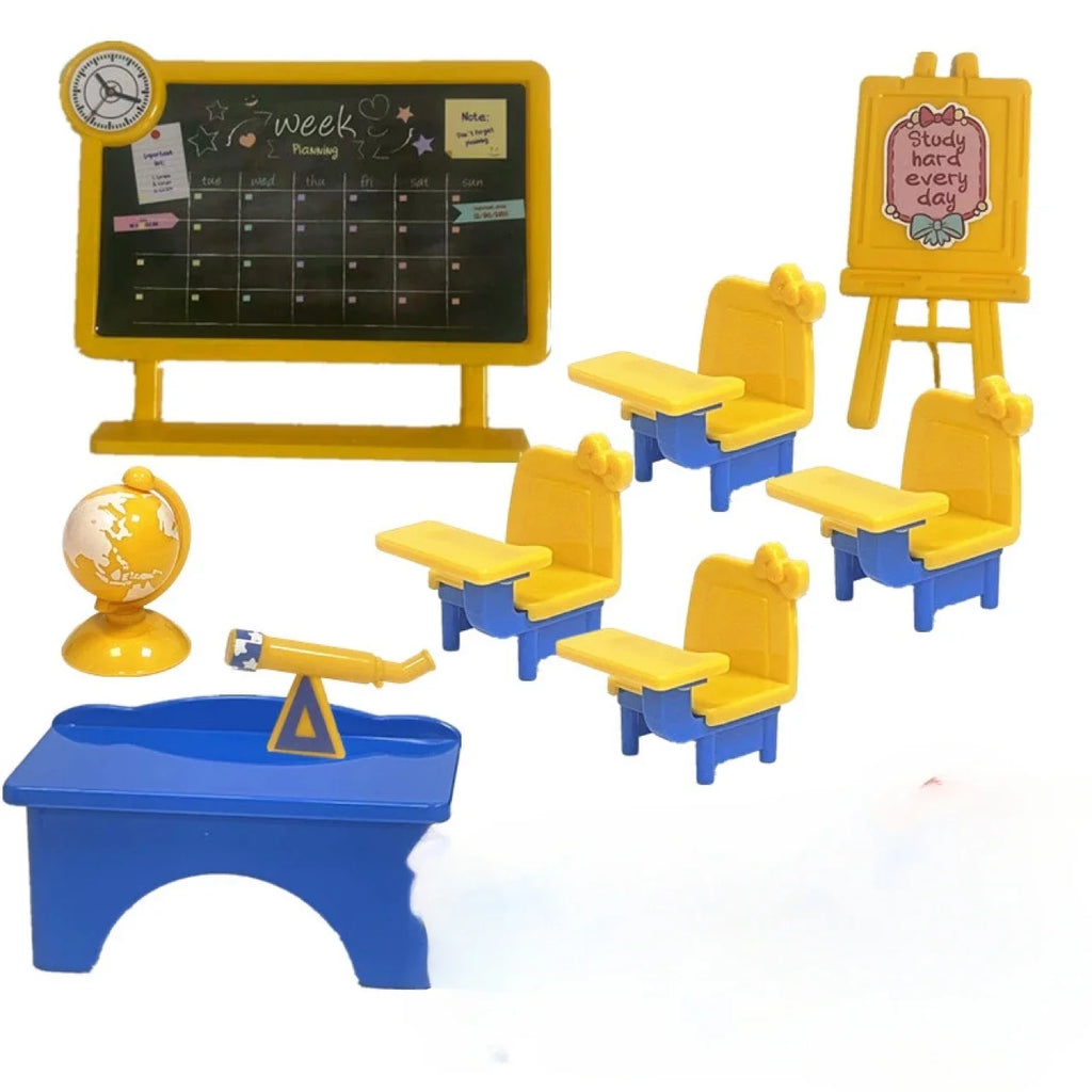 Children's Toys 1 12 Doll House Furniture Miniature Model Classroom