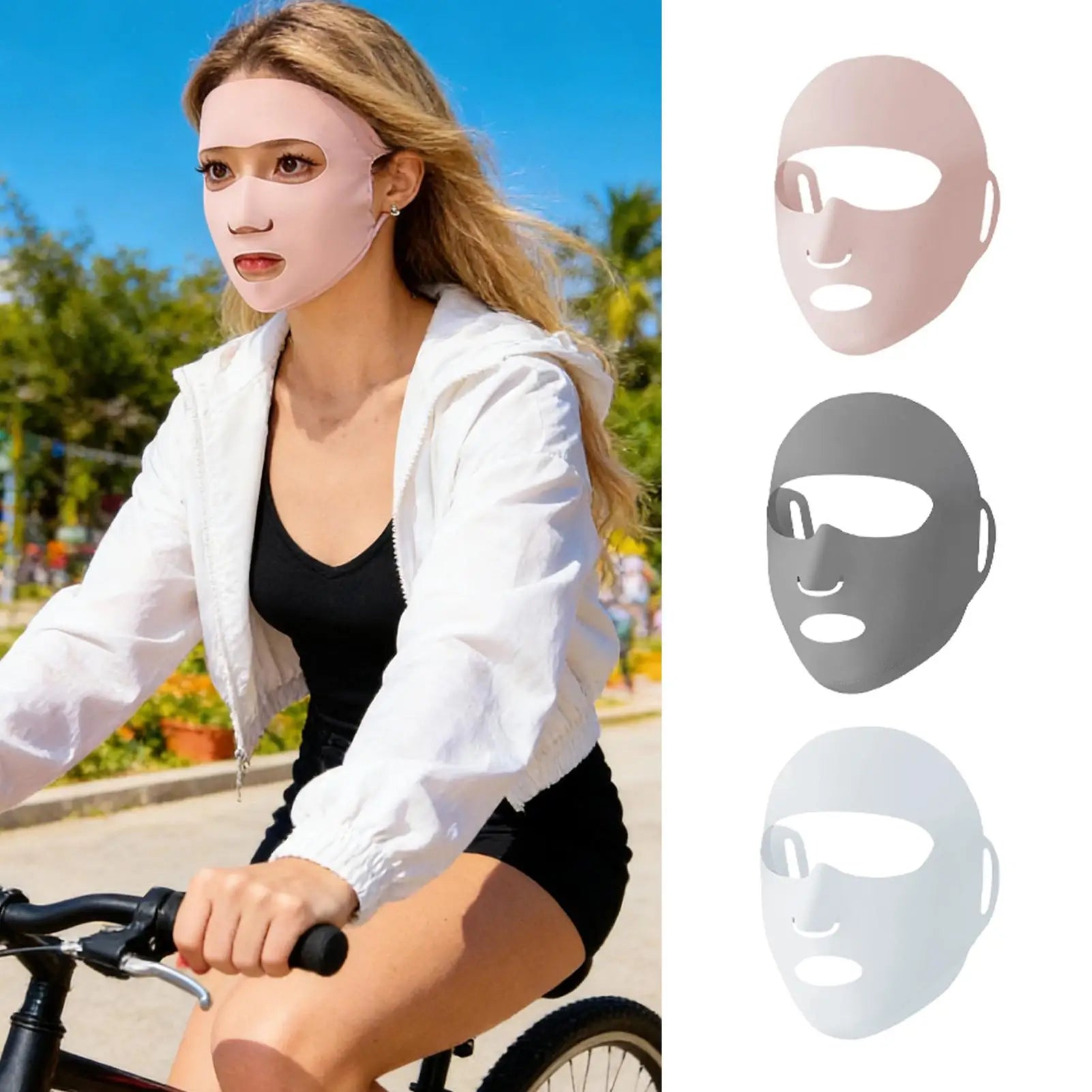 UV Sun Protection Face Mask – Ice Silk Cooling Cover UV Face Mask Zpaxo