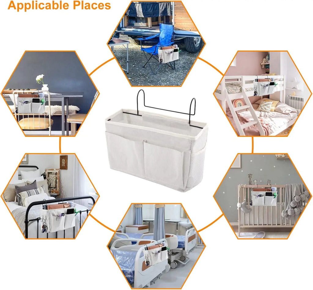 Wall-Mounted Hanging Storage Basket | Dorm & Bedside Organizer