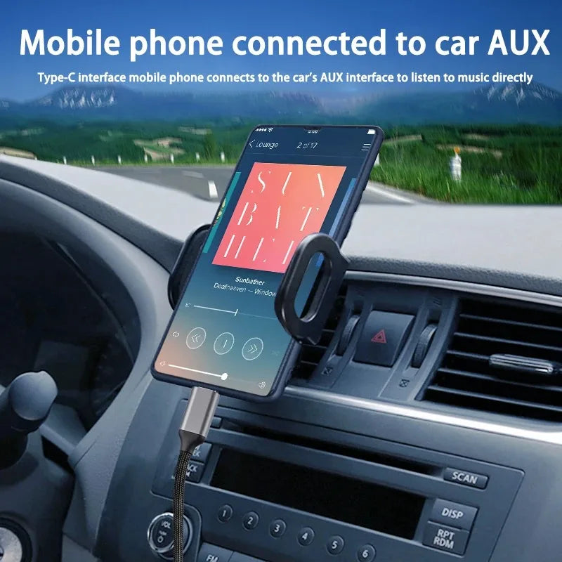 C Jack Audio Adapter Aux Cable Iphone Xiaomi Huawei Car Speaker