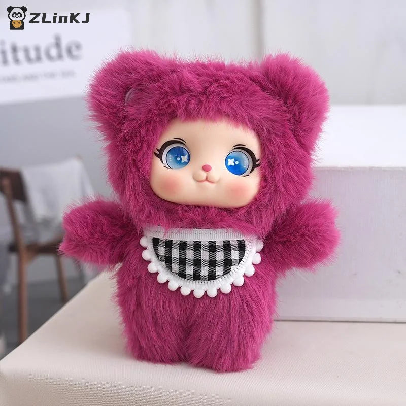 ▶Cute Animal Rabbit Bear Sheep Plush Doll Toy Pendant Keychain Ornaments Backpack Hangings Decoration Car Keyring For Women Gift Zpaxo