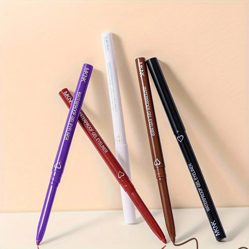 5 Colors Eyeliner Pencil Waterproof Long-lasting Blue Black Brown Easy Wearing Eyeliner Pen Zpaxo