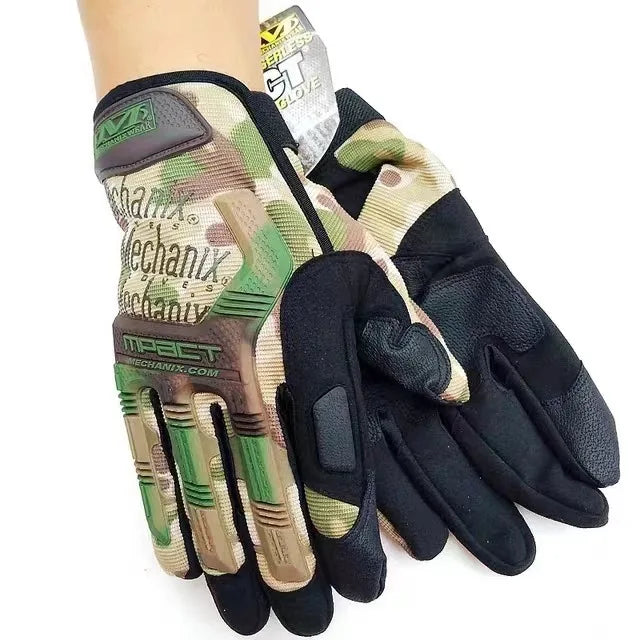 Tactical full finger outdoor sports cycling fitness touch screen special forces military fans anti slip gloves Zpaxo Camouflage gloves2 XL
