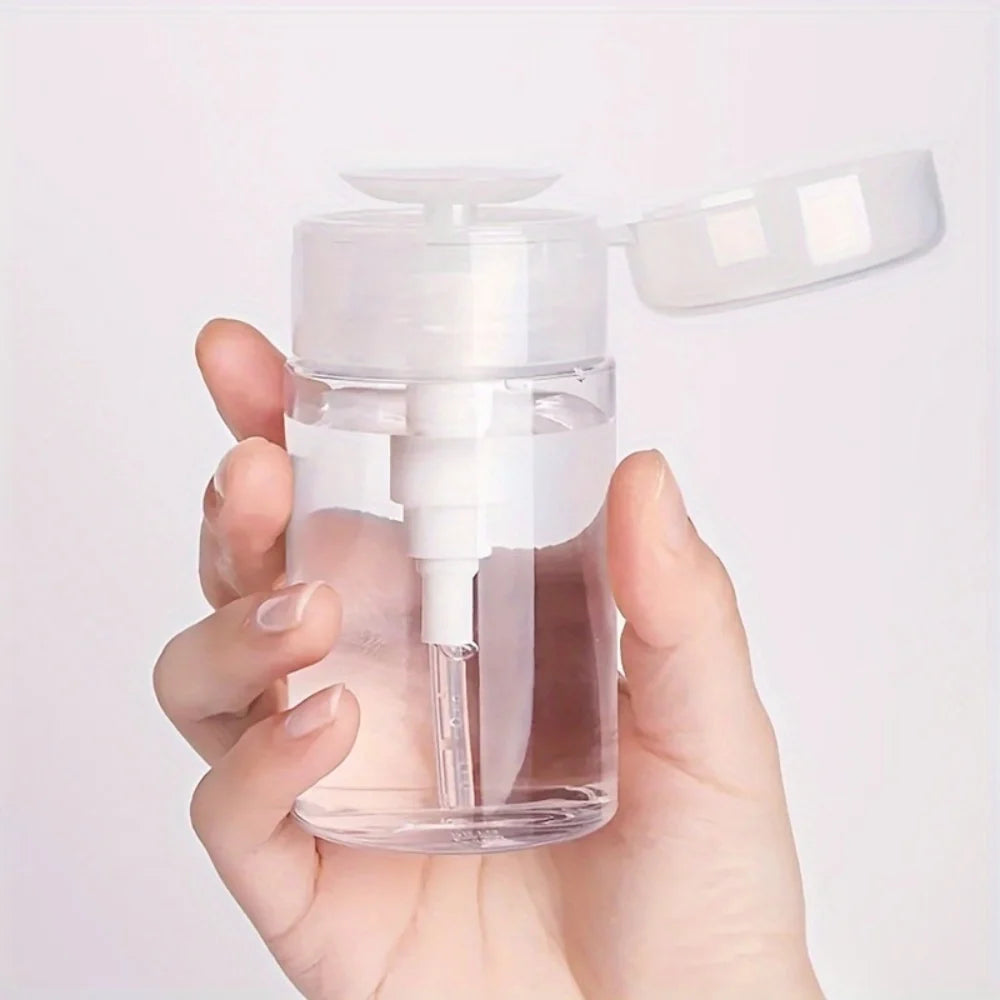 Refillable Bottle, Push Filler, Down Air Pump Unloader, Nail Polish and Makeup Remover Bottle Packaging Zpaxo