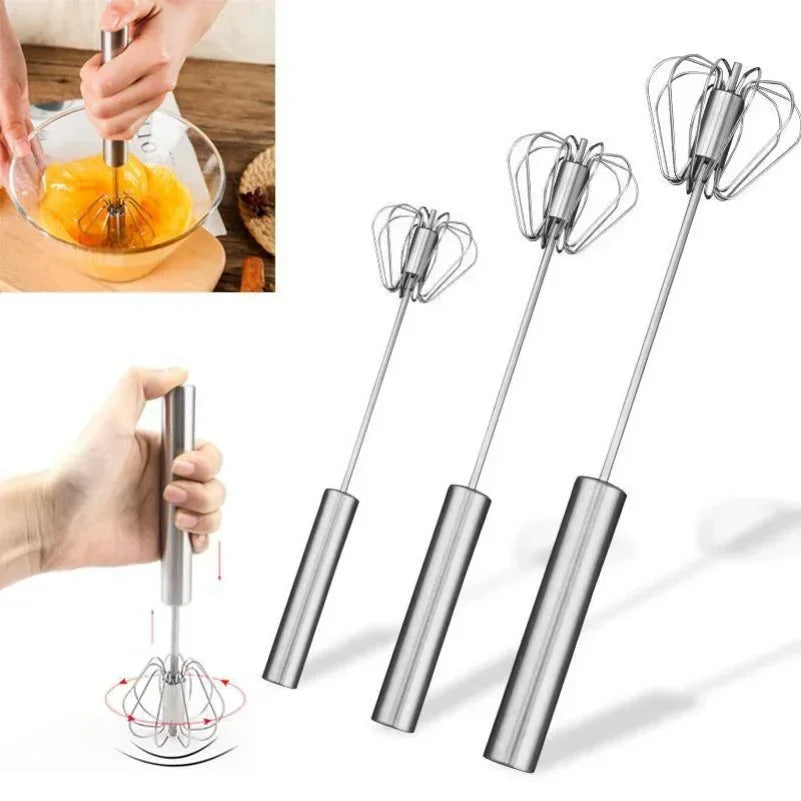 10/12/14inch Stainless Steel Semi Automatic Whisk Blender for Home -Versatile Tool for Egg Beater, Milk Frother, Hand Push Whisk Zpaxo