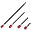 Magnetic Drill Bit Extension Set 1/4 Hex Shank Quick Release Impact Driver Extender Bar Dual Lock Screwdriver Holder 12 Inch Lon Zpaxo 4pcs