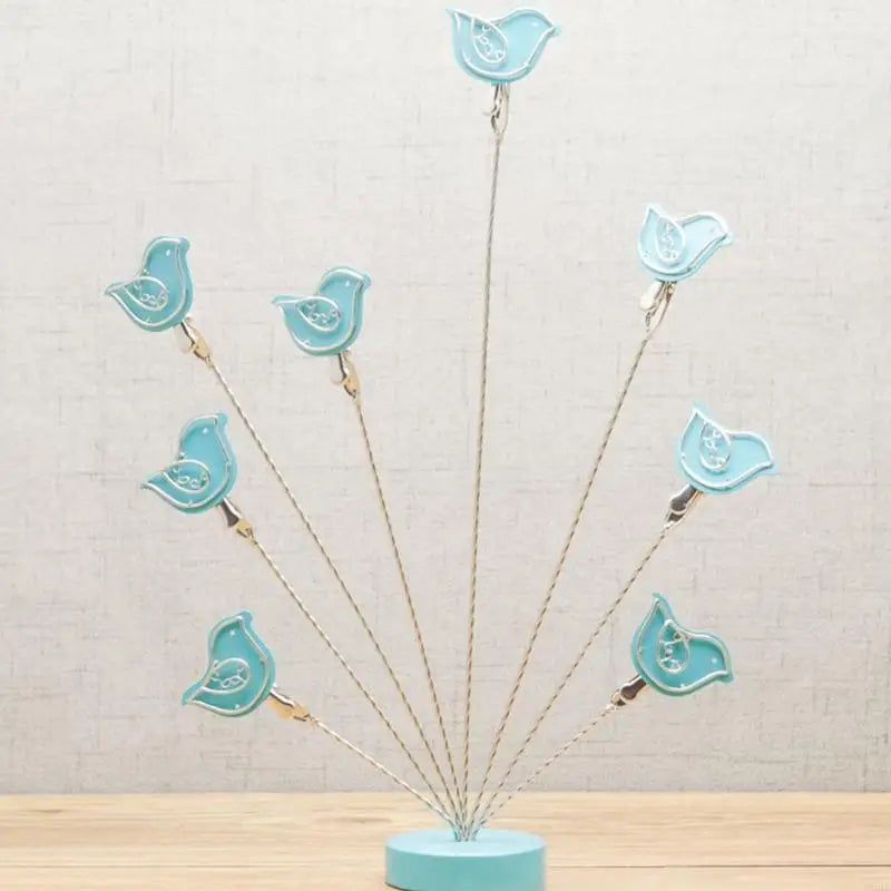 Bird Metal Card Clip Holder Desk Photo Display Stand Note Memos