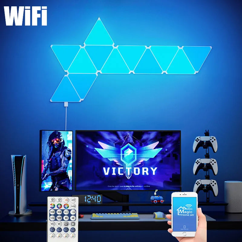 Wifi Bluetooth App Control Music Sync Lamp Ultra Smart Home Lights Zpaxo Bluetooth RGB 6PCS