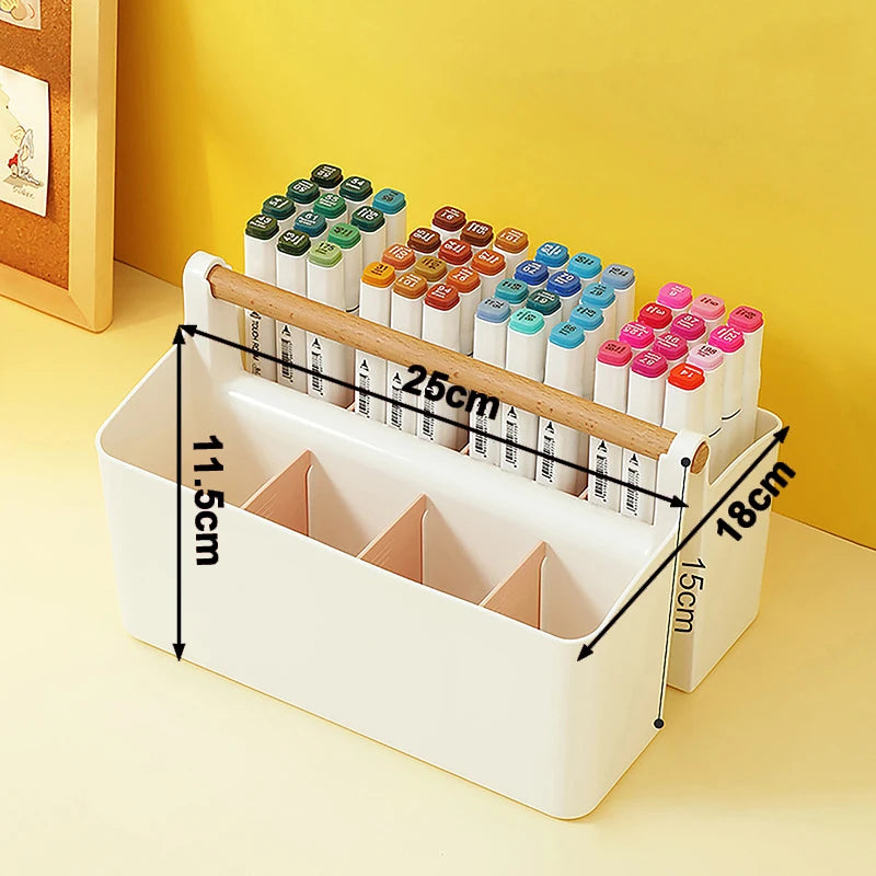 Extensive Capacity Multipurpose Storage Caddy Portable Pen Box School Zpaxo A4