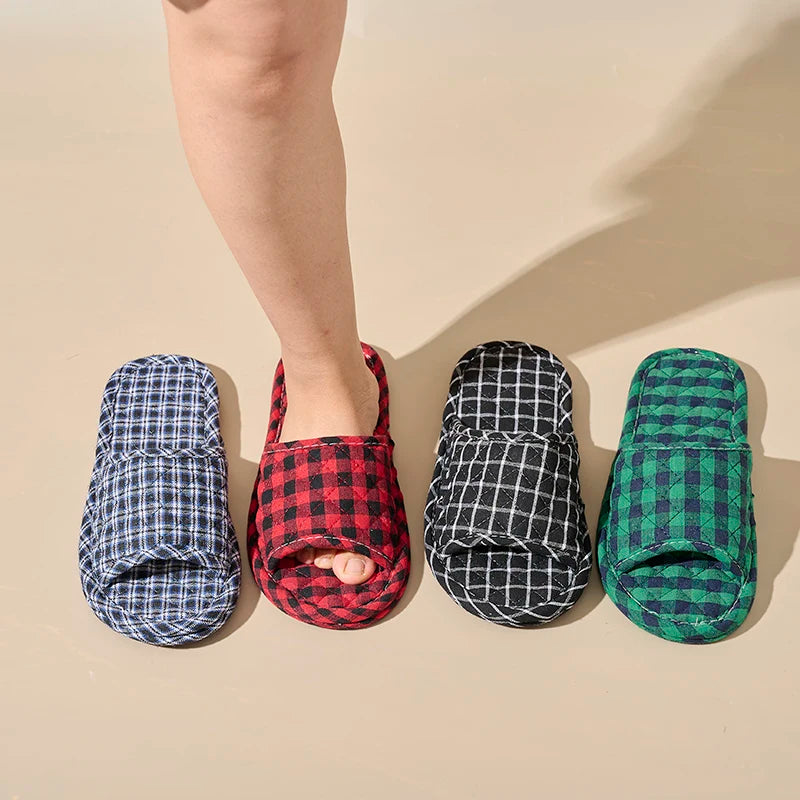 Women Slippers Lightweight Home Shoes Antislip Soft Indoor Fabric