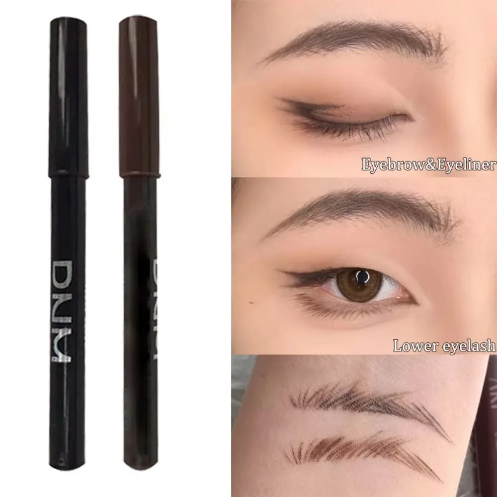 1/2Pcs Black Brown Eyebrow Pencil Waterproof Microblading Eyeliner Pen Tint Tattoo Makeup Long Lasting Quick Draw Eyelash Makeup Zpaxo