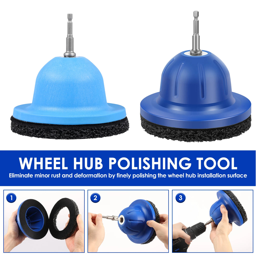 Wheel Hub Grinder Car with Adapter 150mm Silicon Carbide Disc Car Wheel Hub Cleaning Brush for Tyre Change Rim Cleaning and Rust Zpaxo