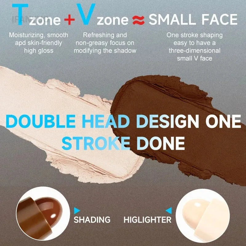 Contour Stick Double-ended Highlight Shadow Cream Waterproof Full