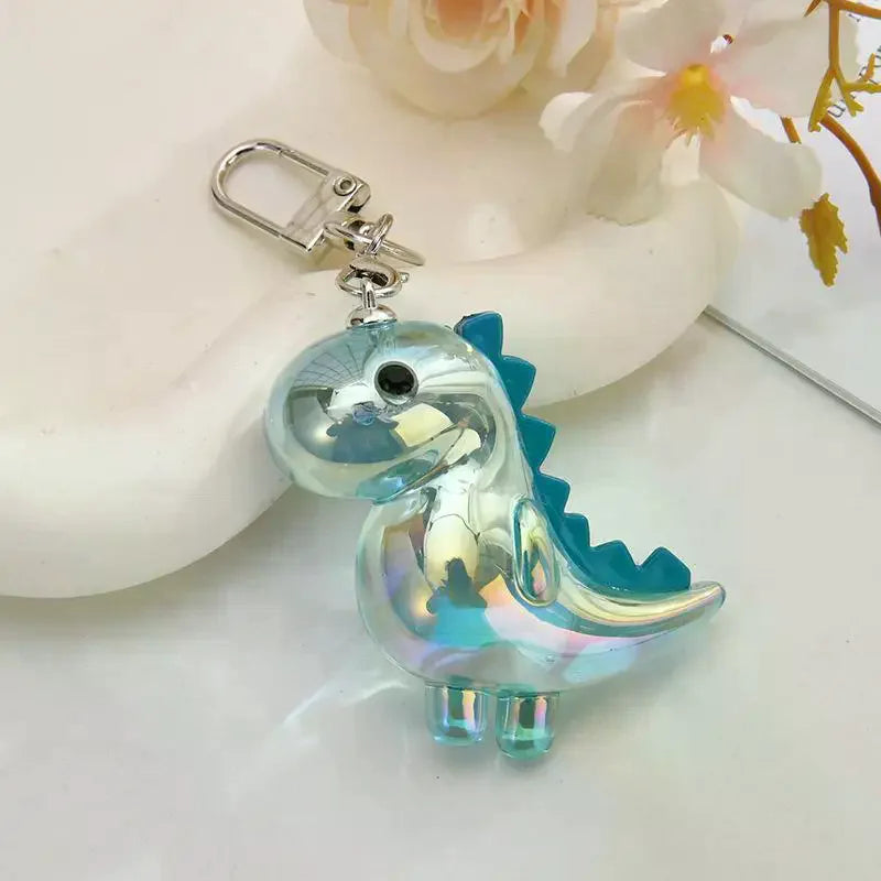 Cute Acrylic Dinosaur Keychain Paired Sturdy Buckle Daily Casual Zpaxo