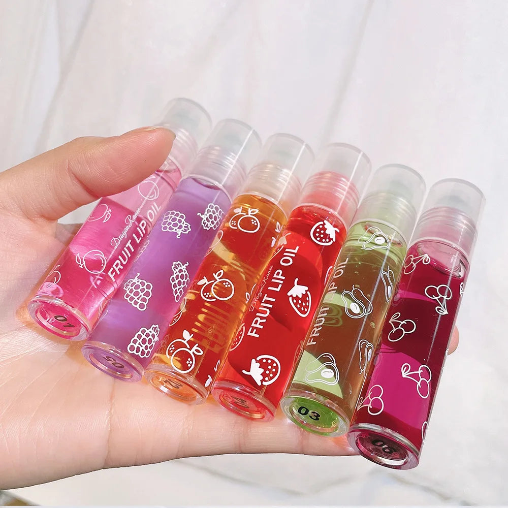 Hydrating Lip Oil Roller Gloss Moisturizing Nourishing Lip Balm Transparent Colorless Fruit Avocado Lip Care Zpaxo