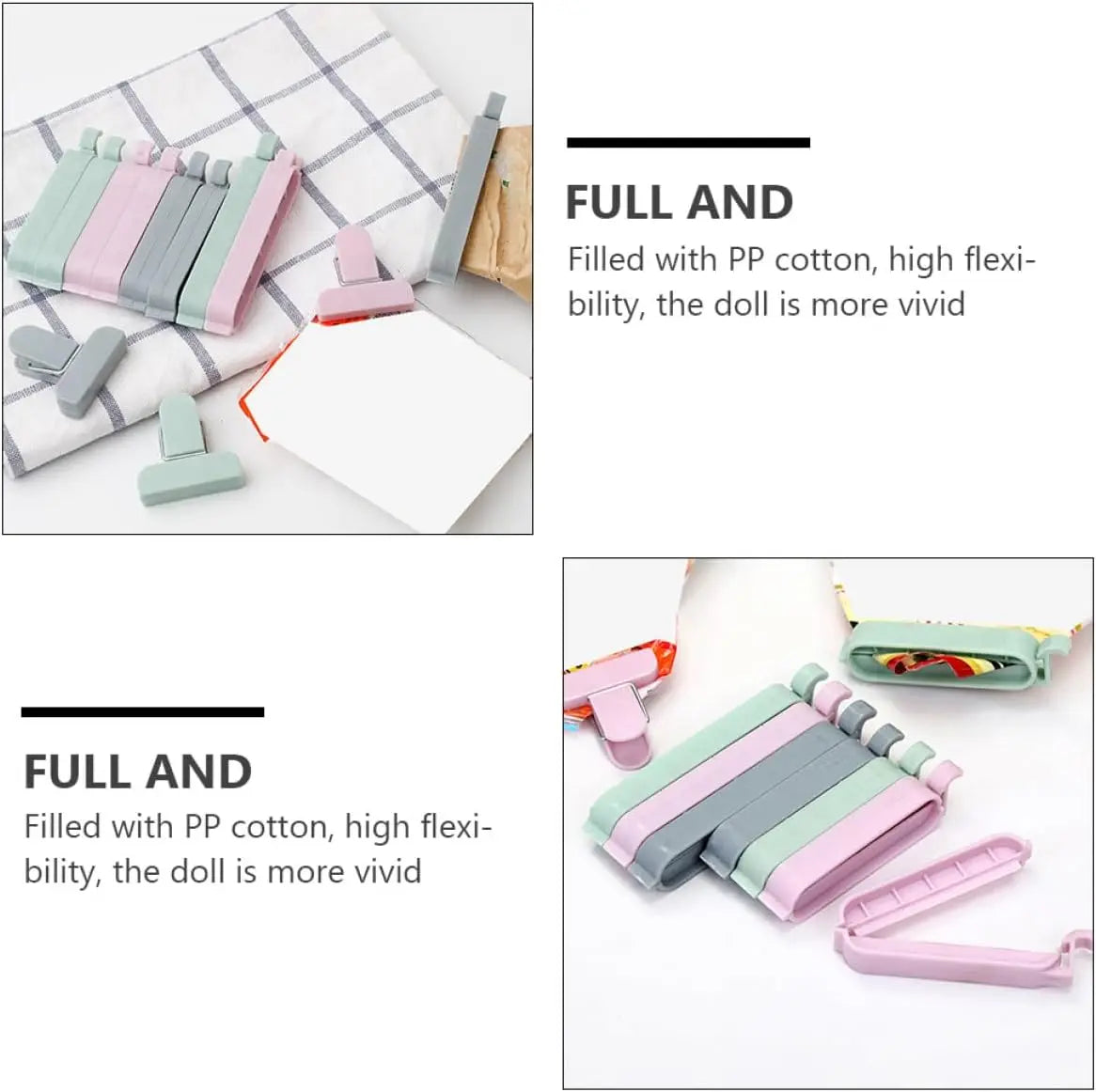 Plastic Bag Clips Sealing Food Storage Moisture Kitchen Accessories Zpaxo