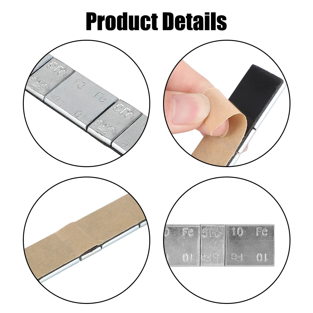 Universal 5g/10g 32Pcs/lot Tire Adhesive For Car Motorcycle Bike Auto Balancer Tool Wheel Balance Weight Tyre Wheel Block Iron Zpaxo