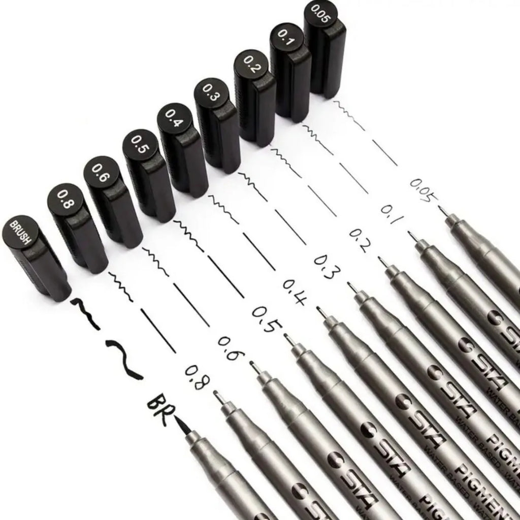 Waterproof STA Art Markers Brush Pen Office Professional Fine Line