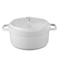 Enameled Cast Aluminum Dutch Oven with Lid Home Kitchen Enamel Stock Pot Dutch Oven Cast Aluminum Pot Multifunctional Cookware Zpaxo White 20CM