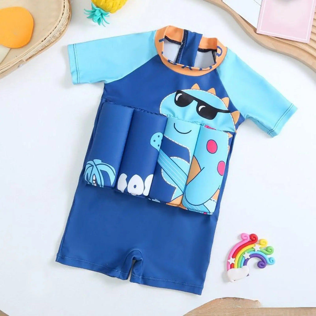 Floatie Swimsuit Floating Bathing Suit Floatie Swimsuit Quick-Drying Swim Vest Swimwear Dinosaur Trainer for Boys Girls Pool Zpaxo