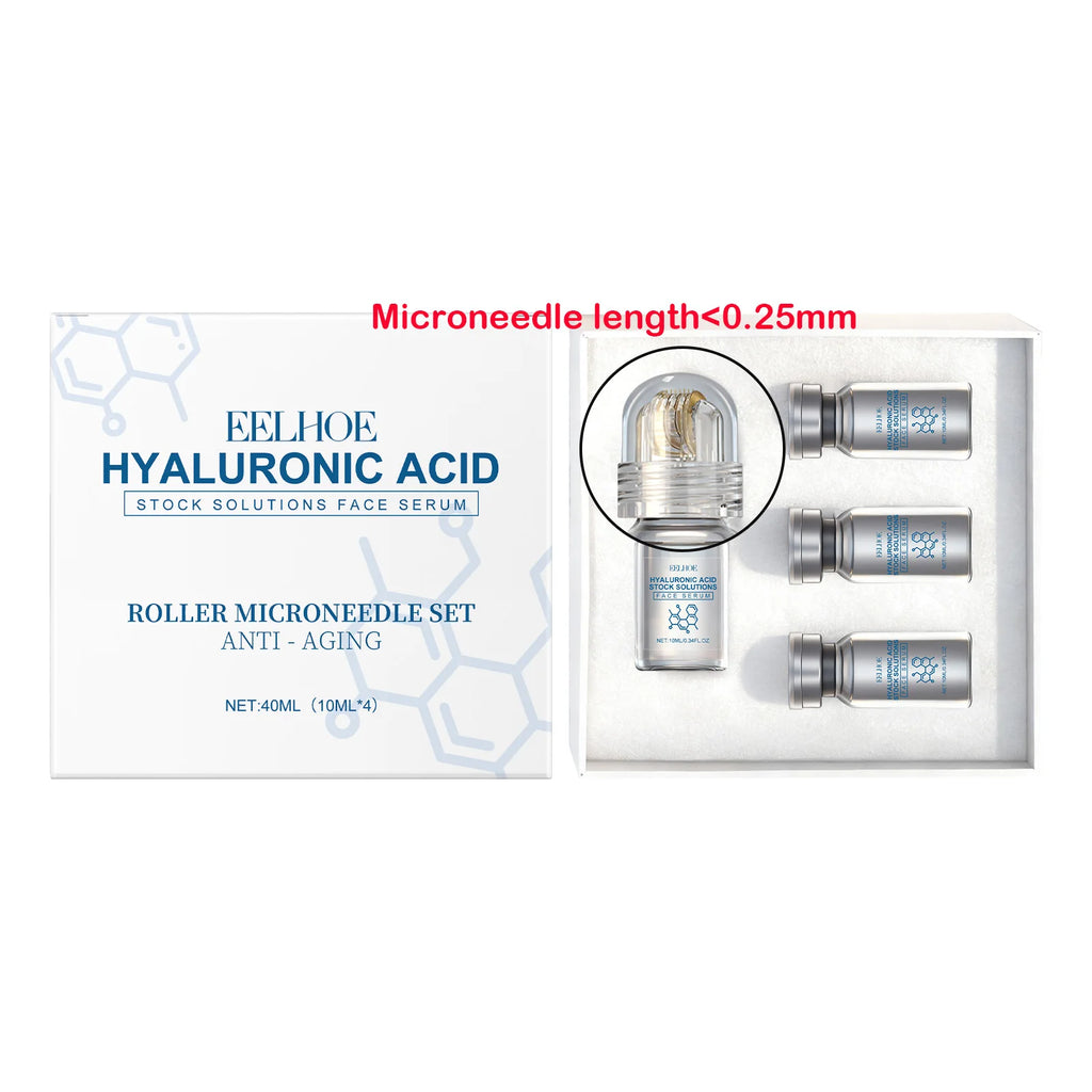 Eelhoe Hyaluronic Acid Face Serum & Microneedle Roller Set Face Serum Set Zpaxo