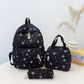 Korean Fashion Bow Print Women Backpack Simple Student Schoolbag