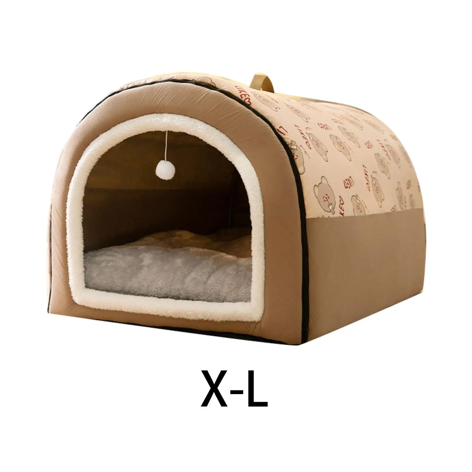 Pet Cat Dog House Self Warming Washable Cozy Tent Shelter 1 Bed Zpaxo