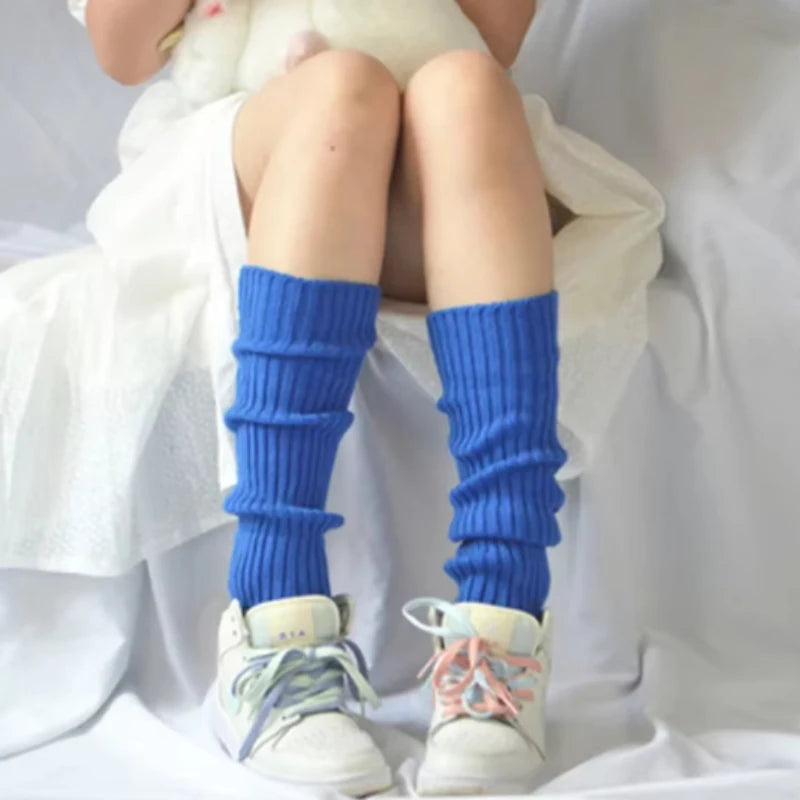 1 Pair Colorful Solid Women's Leg Warmers Fashionable Outfit 100