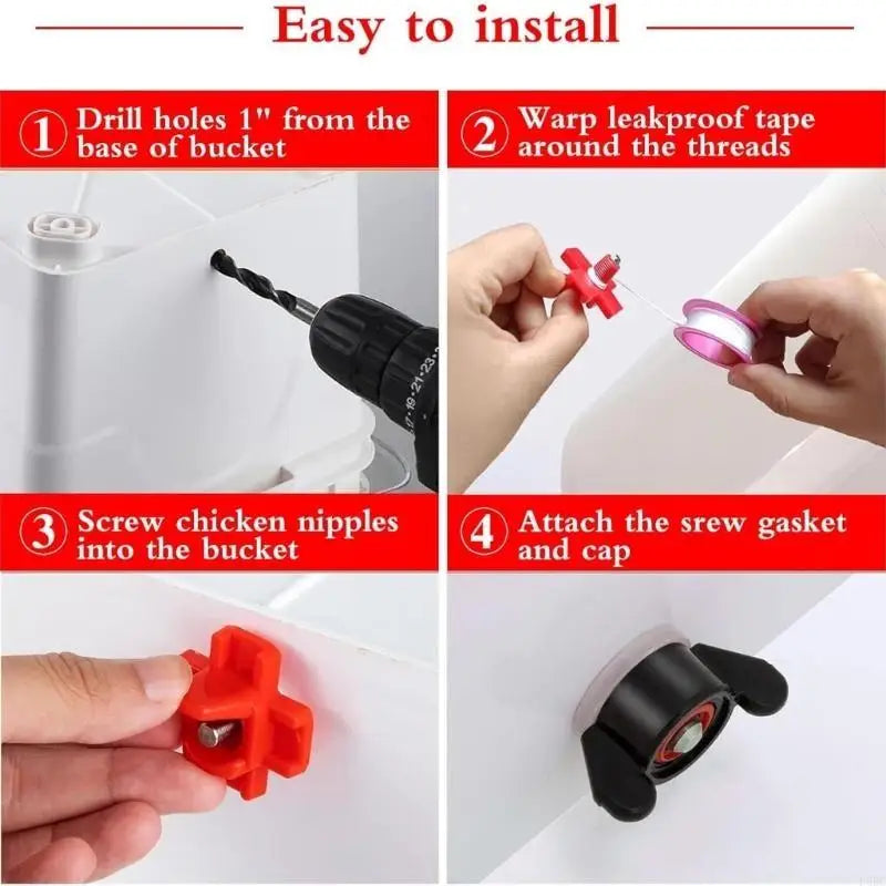 Durable Chicken Drinker Watering Device Flexible Mounting Saves Time And Water Zpaxo
