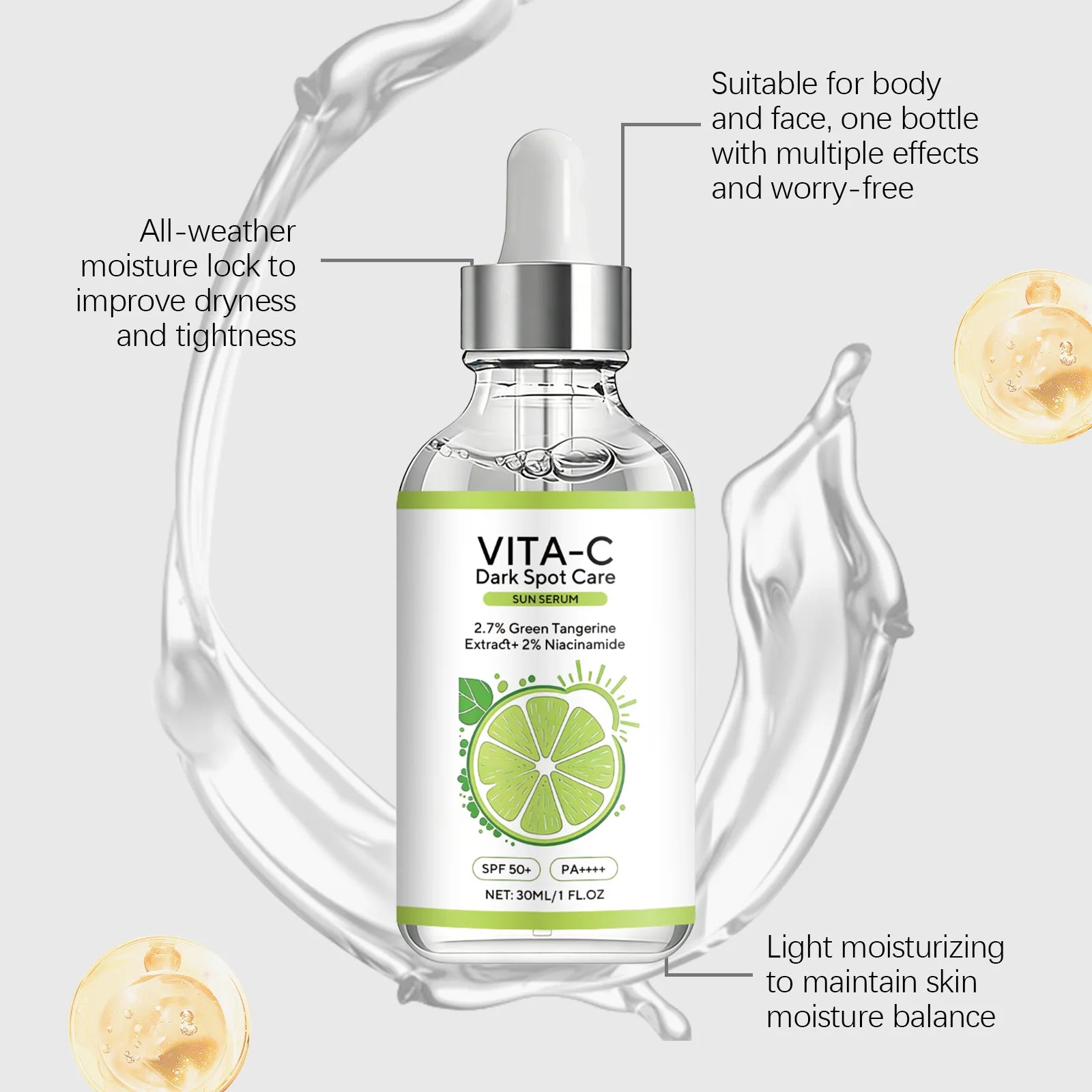 Vitamin C Sunscreen Essence – Brighten & Fade Spots | 30ml Brightening Sunscreen Serum Zpaxo
