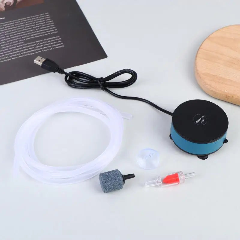 USB Mini Aquarium Air Pump Portable DC5V Small Oxygenator Low Noise Zpaxo