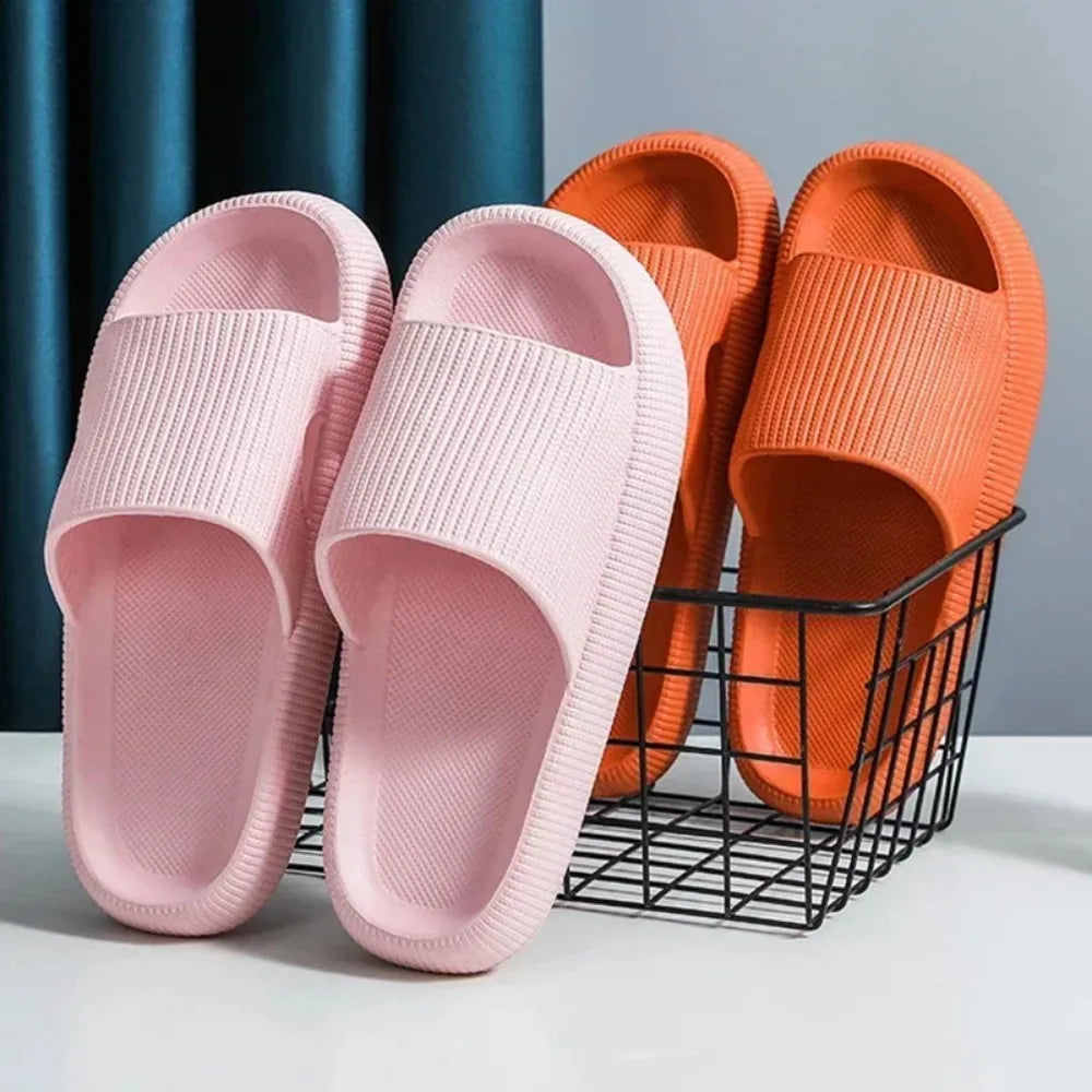 Women Thick Slippers Indoor Home Eva Soft Sole Pillow Slides Sandals