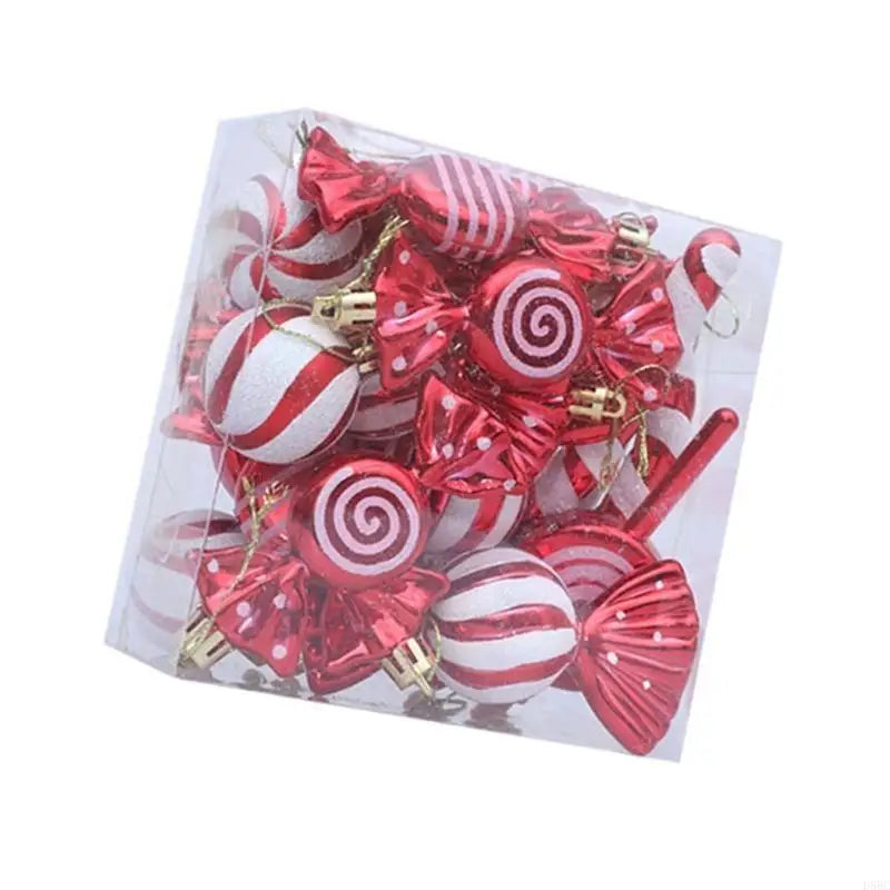 Festival Christmas Hanging Decorations Plastic Candy Shaped Ornament