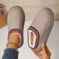 Women Snow Boots 2026 New Fluffy Platform Shoes for Women Winter Plush Warm Cotton Shoes Woman Comfort Non Slip Unisex Slippers Zpaxo Beige 41