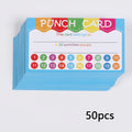 50/100Pcs Punch Cards Rainbow Smile Greeting Cards Reward Card for Students Classroom School Business Appreciation Cards Zpaxo 50Pcs Pouch Card