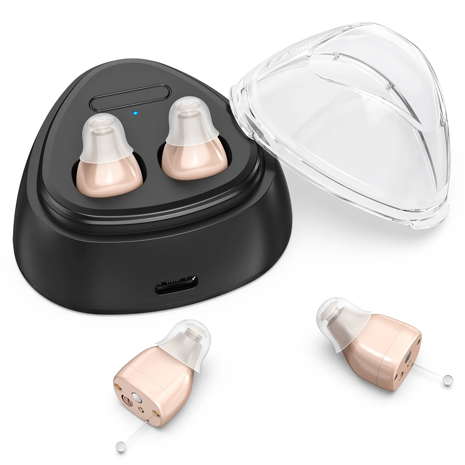 Portable Rechargeable Hearing Amplifiers Headphones Seniors Magnetic