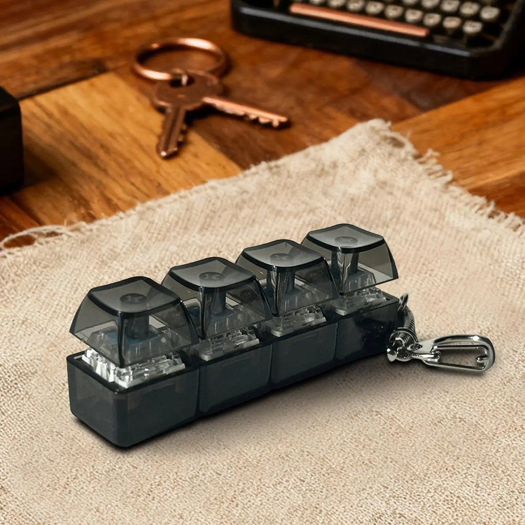 Clicker Fidget Toy Sensory Relaxation Keychain Keyboard Keychain With Light For Students Office Coworkers Friends Family Zpaxo