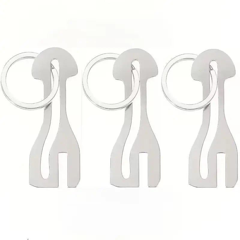 2pcs Reusable Shopping Cart Token – Stainless Steel Lock Chain, Detachable Key Ring for Carts Zpaxo