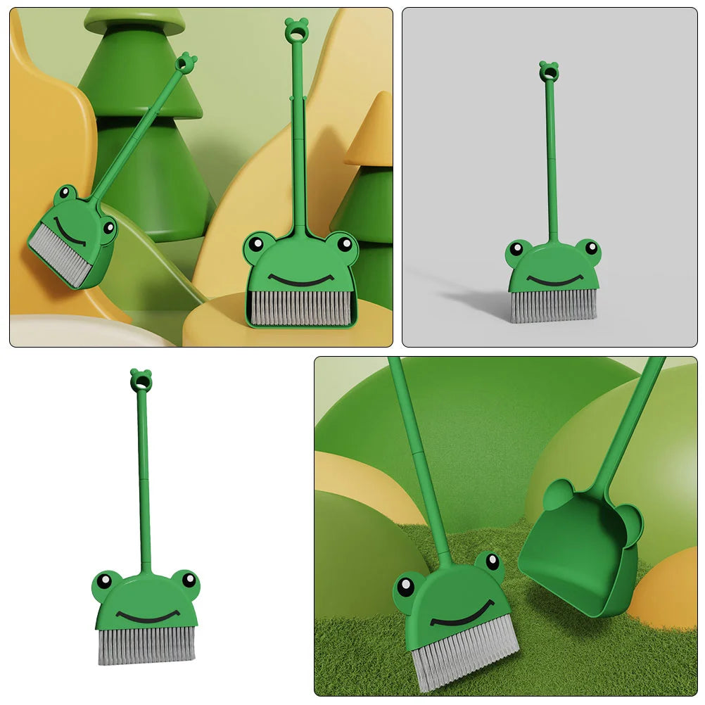 Kids Broom Toy – Toddler Educational Sweeping Tool Frog Design Kids Cleaning Toy Zpaxo