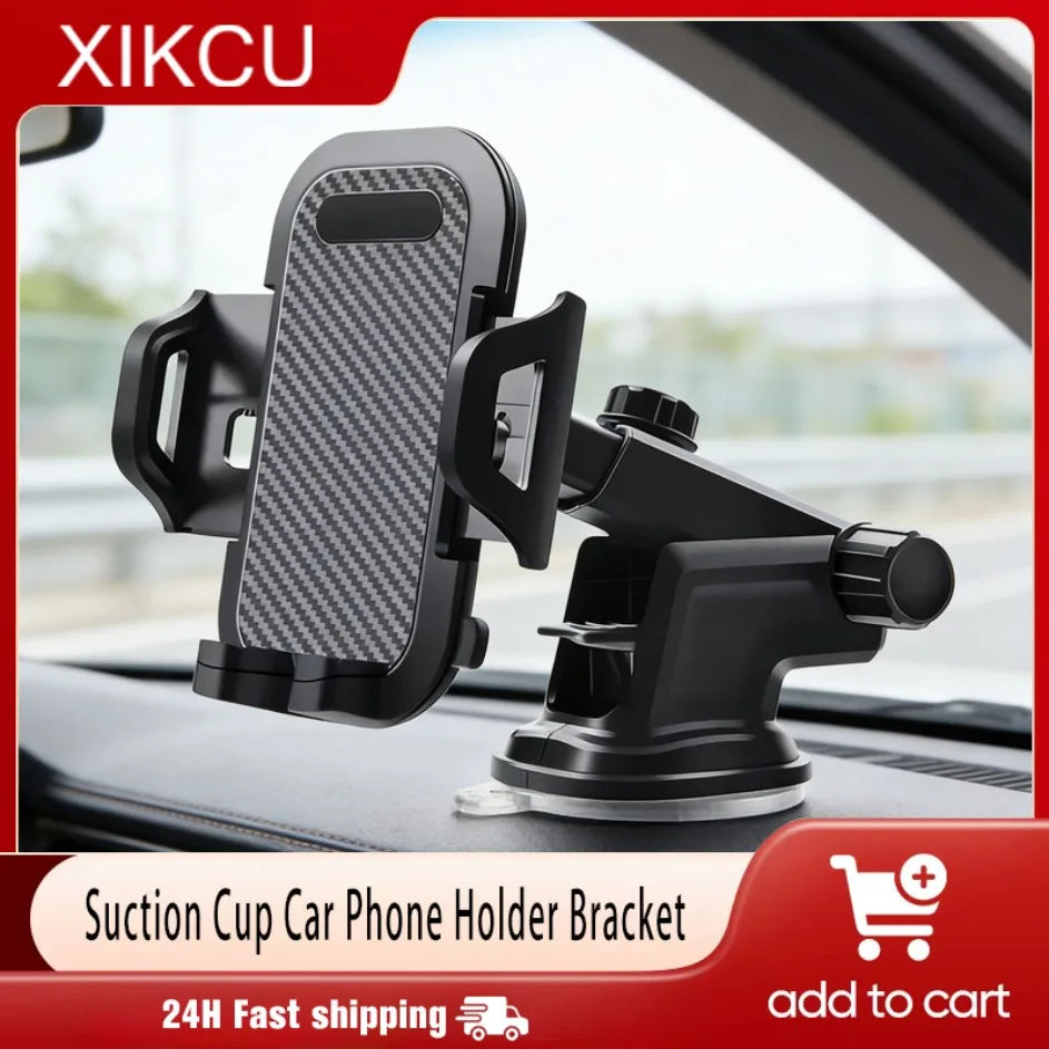 360° Windshield Car Phone Holder Car Dashboard Mobile Cell Support Bracket Universal Sucker for iPhone 17 16 15 Samsung Xiaomi Zpaxo
