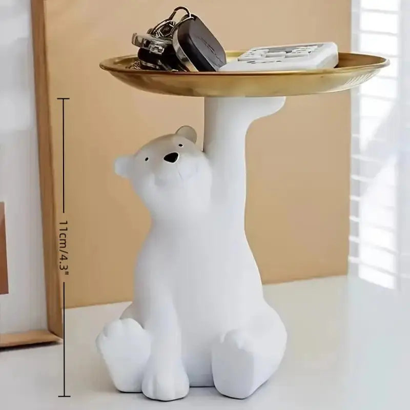 Streamlined Polar Bear Tray-sophisticated Makeup Key Desktop Zpaxo 1PCS