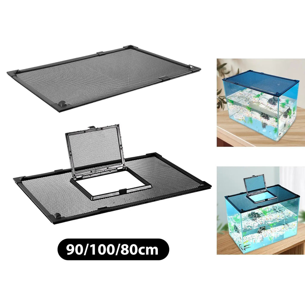 Fish Tank Lid Aquarium Screen Top Cover Replacement Aquarium Cover Lid DIY Mesh Screen Netting Aquarium Hood Fish Tank Cover Zpaxo